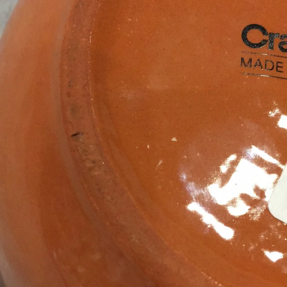 Crate & Barrel Sunflower Juicing Bowl glazed Ceramic Portugal NWT 7.5”x6.5”